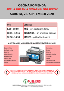 JESENSKA AKCIJA ZBIRANJA NEVARNIH ODPADKOV